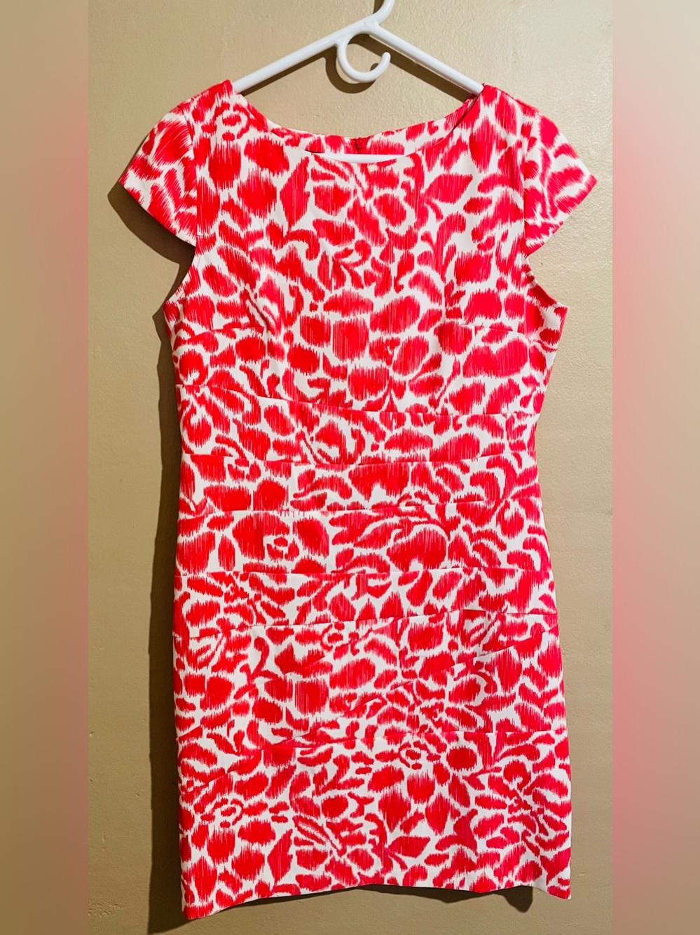 Alyx Pink and White Abstract Print Dress